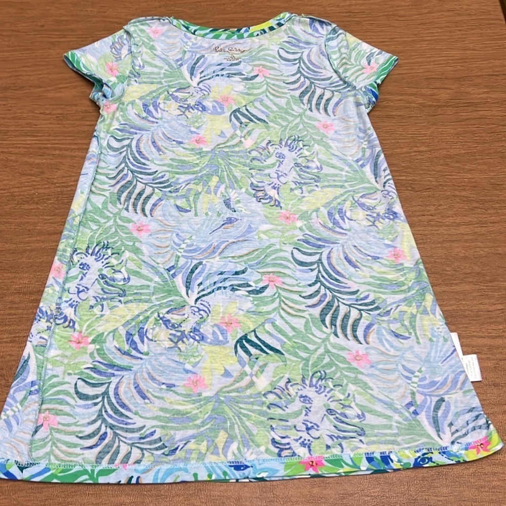Lilly Pulitzer Girls cotton dress.  Lion print Size small 4-5 - Picture 6 of 9